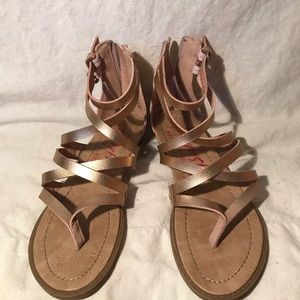 Blowfish kids gold sandals